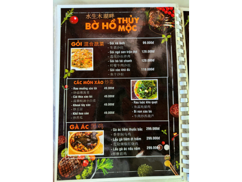 THỰC ĐƠN ẨM THỰC