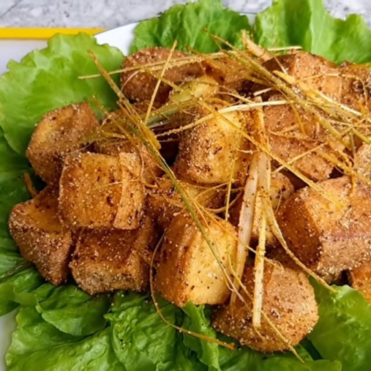 Đậu hũ chiên sả